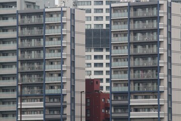 Nahaufnahme Hochhäuser in Japan