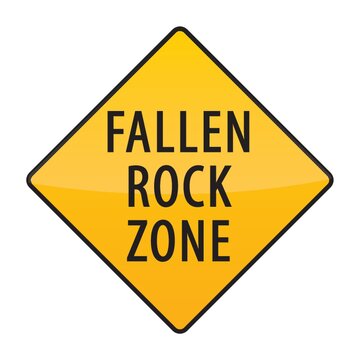 Falling Rock Zone Warning Sign