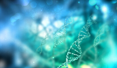 DNA structure through electron microscope (shallow dof) © solvod