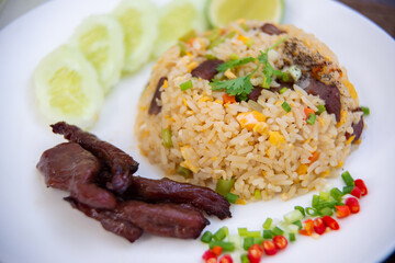 fried rice with salted beef