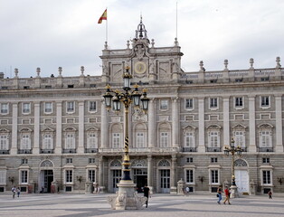 Obraz premium Morning view of the facade of the Royal Palace in Madrid, Spain