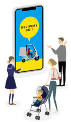 takeout,アイコン,宅配,WEB注文,イラスト