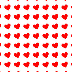 Simple hearts vector patterns. Valentines or thanksgiving day  concept. Graphic background design made of red heart with white background.