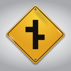 staggered intersection road sign
