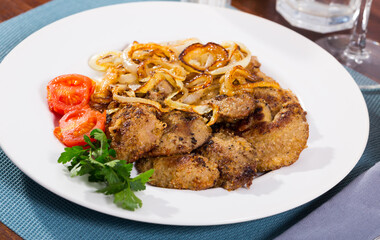 Roasted rabbit liver