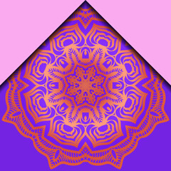 Business Cards, Invitations Or Flyaer. Floral Mandala Pattern. Oriental Design Layout. Vector Illustration.