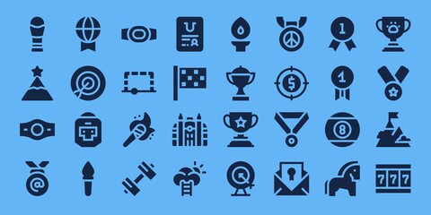 Modern Simple Set of winner Vector filled Icons