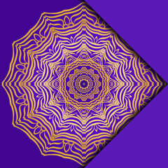 Card Template With Mandala Pattern. For Business Card, Meditation Class. Illustration. Vector