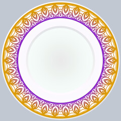 Pattern With Abstract Floral Round Ornament. Oriental Pattern. Indian, Moroccan, Mystic, Ottoman Motifs. Anti-Stress Therapy Pattern. Vector