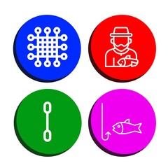 Set of rod icons