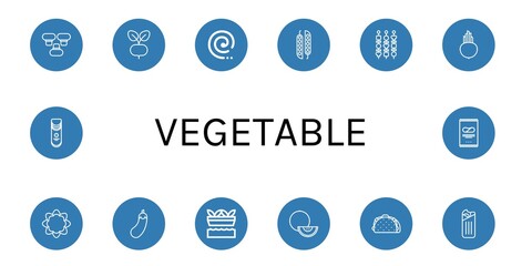 Set of vegetable icons
