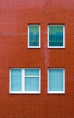 Fototapeta premium Brick wall with windows