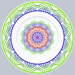 Beautiful Round Flower Mandala. Vector Illustration. For Coloring Book, Greeting Card, Invitation, Tattoo