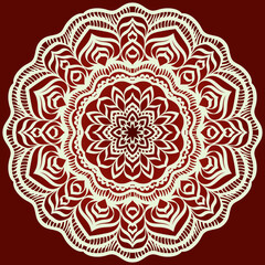 Decorative mandala flower ornament. pattern. vector. Tribal Ethnic Arabic, Indian, motif. for fashion design, wallpaper, invitation