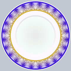 Round Ornament. Vector Illustration. For Modern Interiors Design, Wallpaper.