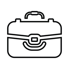 Briefcase or business services or suitcase line icon