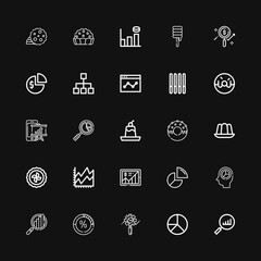 Editable 25 pie icons for web and mobile
