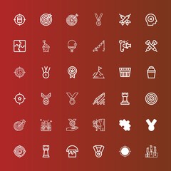 Editable 36 challenge icons for web and mobile