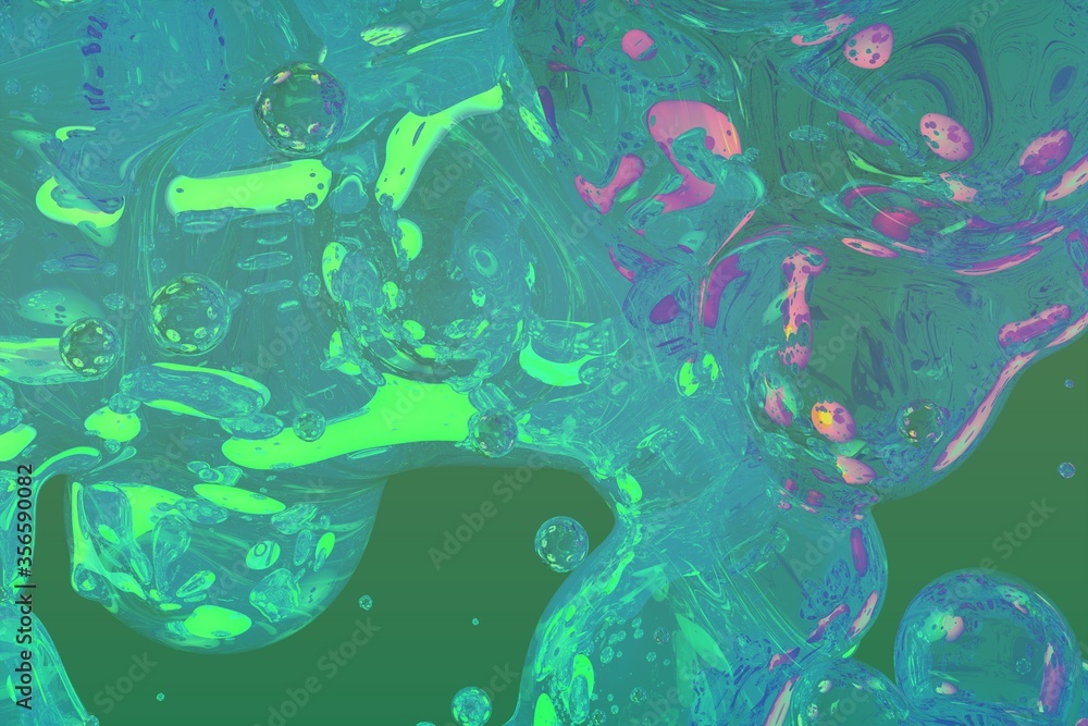 Poster creative soft focus soap glossy and shiny liquid abstract gradient background or texture 3d illustra