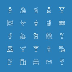 Editable 25 martini icons for web and mobile