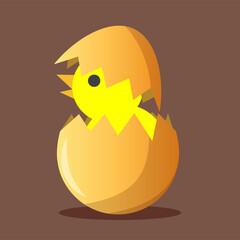 Chicks vector illustration - Birth - Flat design