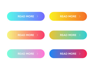 Set of Modern Read More Buttons With Gradient