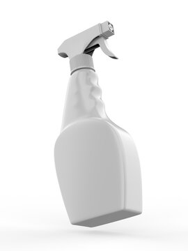 Blank plastic trigger spray for branding, 3d render illustration