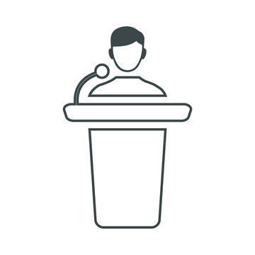 recommend clip art: Conference presentation outline icon, presenter, speaker