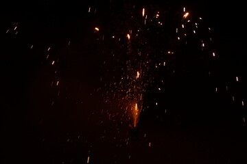fireworks in the night sky