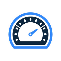Speed meter icon, speedometer vector graphics 