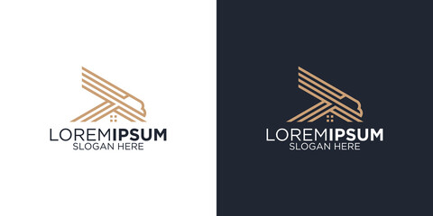 Eagle house logo design template