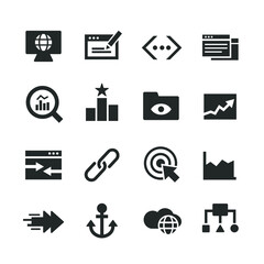 Internet Marketing Icons - Illustration - Editable Vector Graphic