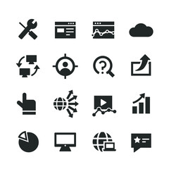 Internet Marketing Icons - Illustration - Editable Vector Graphic