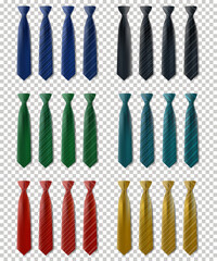 Vector set of strict classical Ties Dark and Light Colors