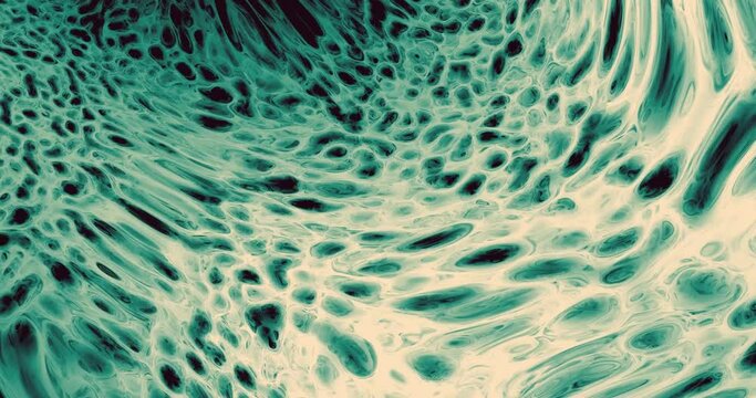 Liquid ink abstract on a bright surface. Dark Liquid fractal structure for gloomy and frightening environments. Organic flow system with ripples and waves