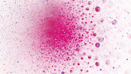 Colorful shiny crimson particles. Abstract holiday background. Fantastic light effect. Digital fractal art. 3d rendering.