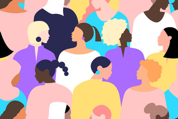 vector illustration of women pattern