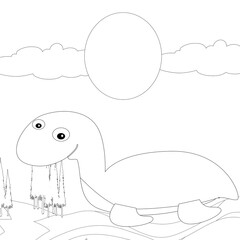 Adult coloring page,book a cute isolated dog,image for relaxing.Zen art style illustration.
