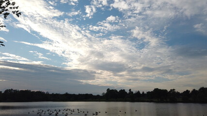 clouds over the lake