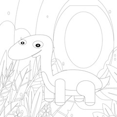 Adult coloring page,book a cute isolated dog,image for relaxing.Zen art style illustration.
