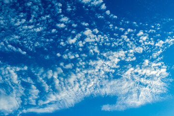 beautiful clouds in a blue sky