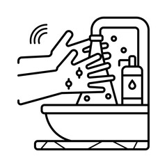 Hand washing icon, vector illustration