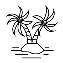 Palm trees icon vector illustration