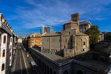 Fototapeta premium streets and houses of Genova
