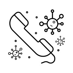 Phone, call, virus, chat icon