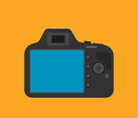 Photo camera, modern minimal flat design style, vector illustration