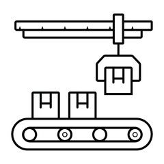 industrial robot icon vector illustration