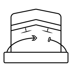 kaaba icon. islam icon vector