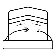kaaba icon. islam icon vector