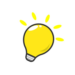 Bright light bulb vector illustration. Idea illustration